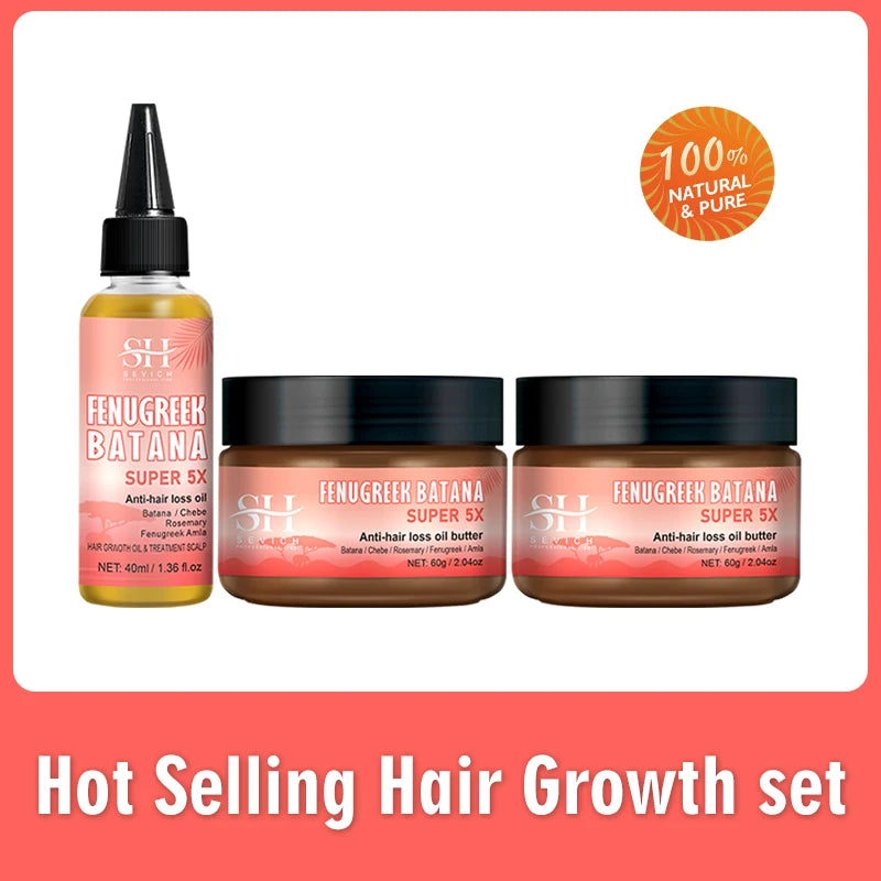 Naturals Anti-Hair Loss Oil Super 5x set African fast hair growth