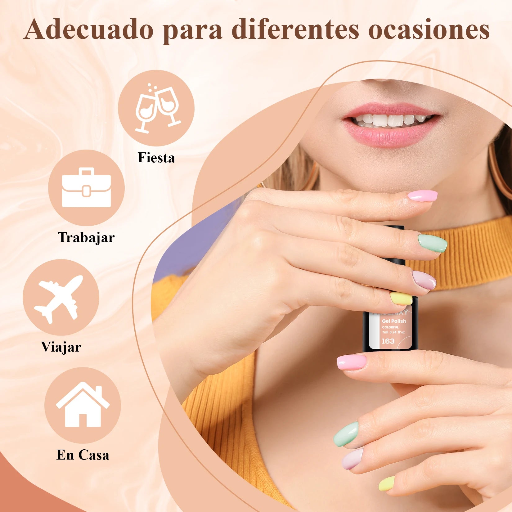 PHOENIXY 55PCS Gel Nail Polish Set with Base Matte Glitter Top Coat Semi Permanent Gel Nail Varnish 7ML Nail Gels Kit Hot Sale