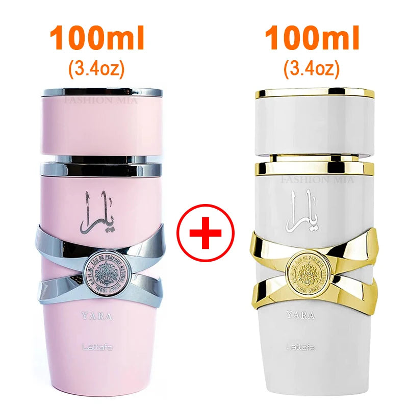 2 Box 3.4oz (100ml) Original Men's Yara Perfume Lasting Fragrance Originals Gift Set Moi Tous Asad Candy Women Arabic perfume