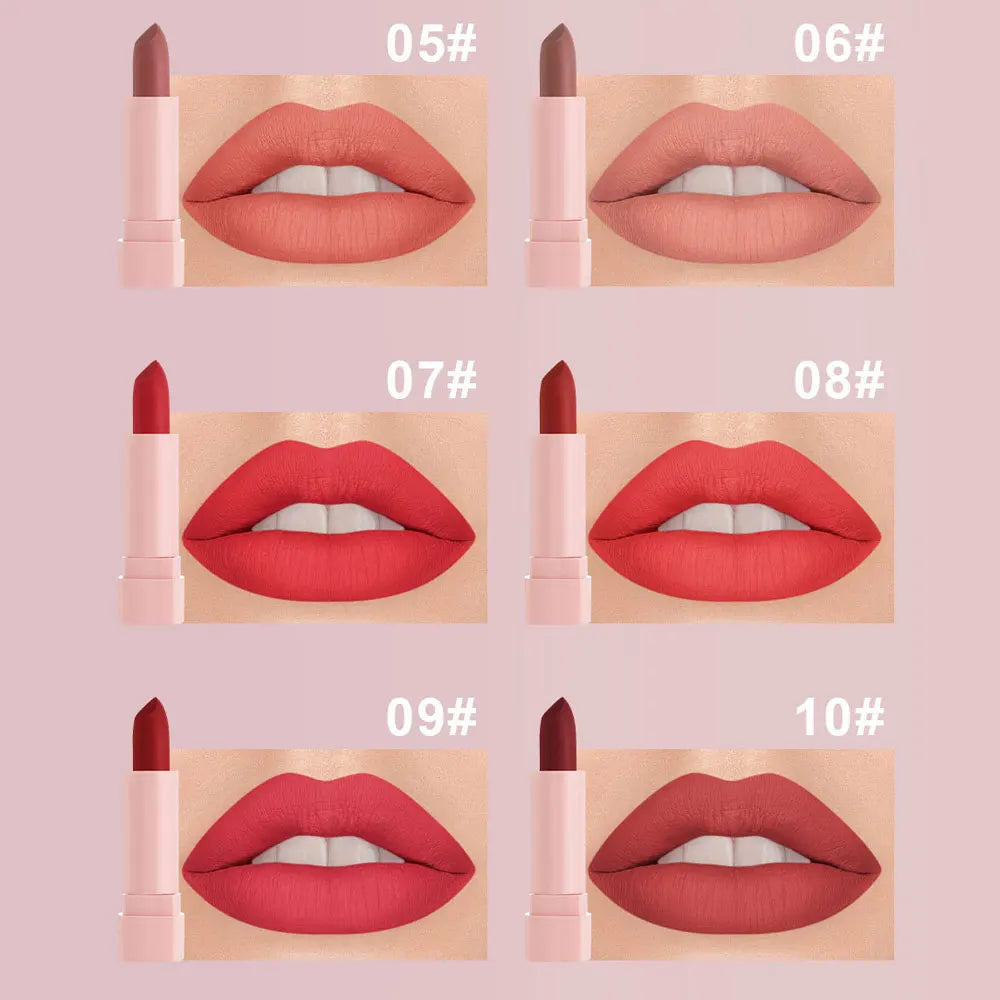 10 PCS Lipsticks Set Free Shipping Matte Lip Stain Gift Kit Waterproof Makeup For Women Korean Cosmetics Lip Gloss Tint Beauty