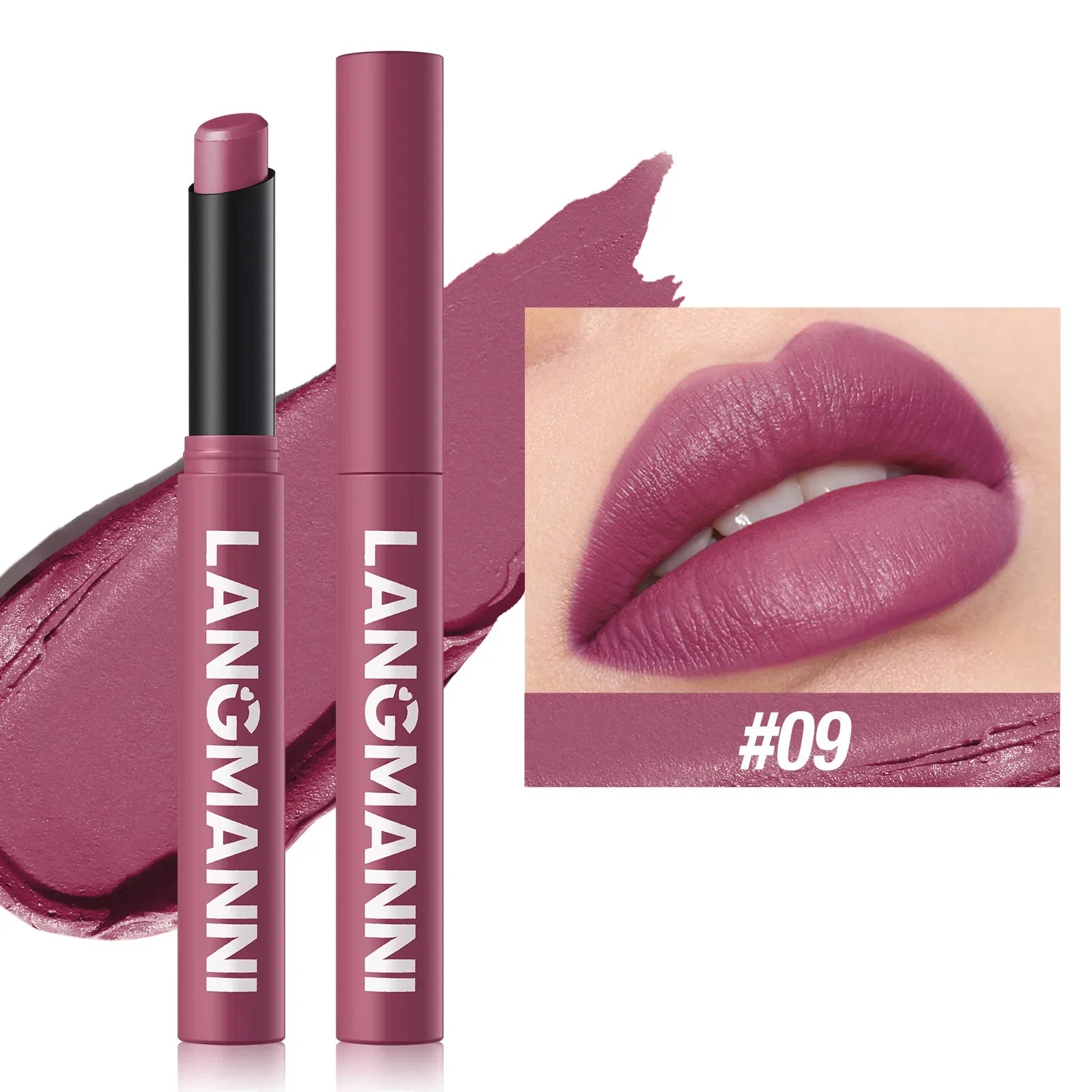 New Rotating Velvet Matte Lipstick Long Lasting Waterproof Lipstick Non-Stick Cup Lip Stain Tint Cosmetics Pencil Liner Makeup