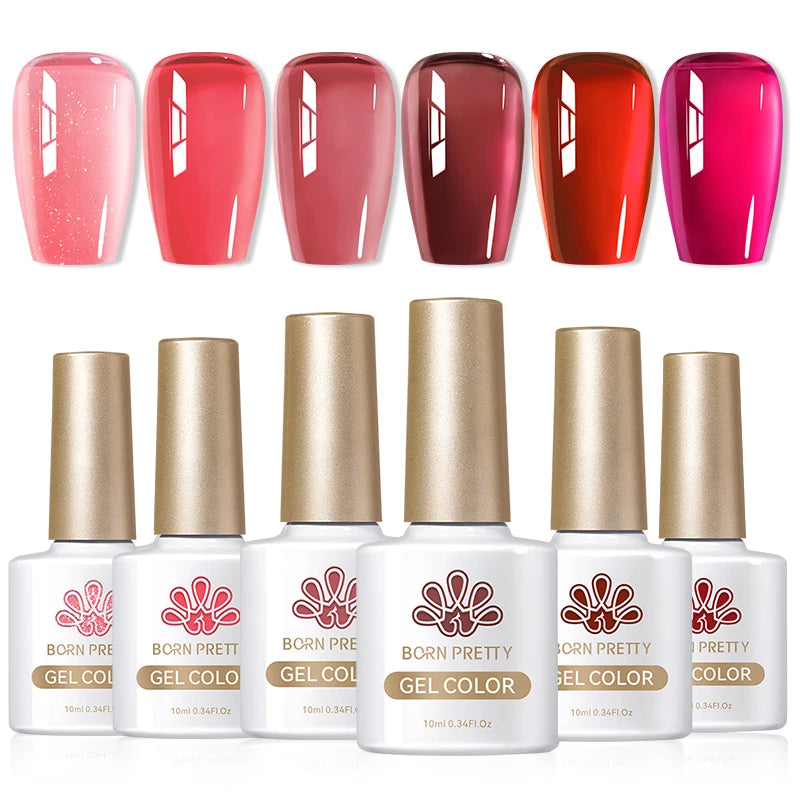 BORN PRETTY 6PCS Gel Polish Set 9D Polaris Cat Magnetic Soak Off UV LED Polish DIY Nail Art Manicure Varnish Base Top Coat