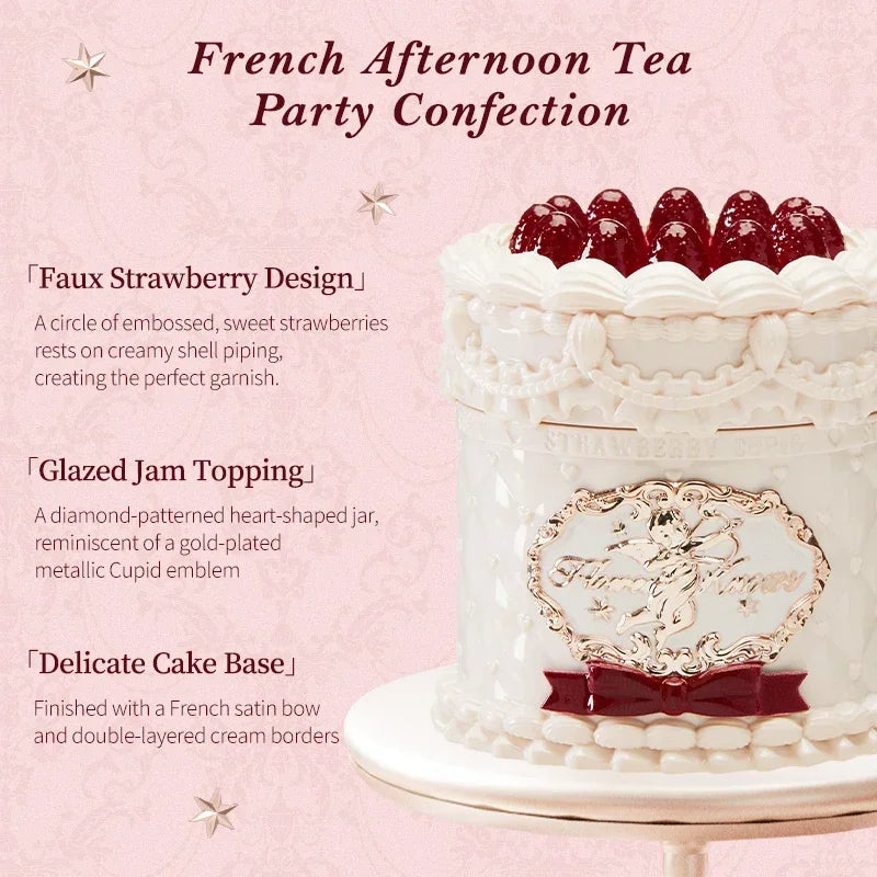 Flower Knows Strawberry Cupid Collection Cake Lip Cream 5ml Velvet Lip Tint - High Pigment Color Longwear Matte Lipstick