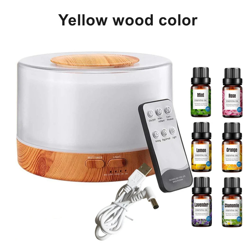 USB Aroma Diffuser with 6pcs Essential Oil Set