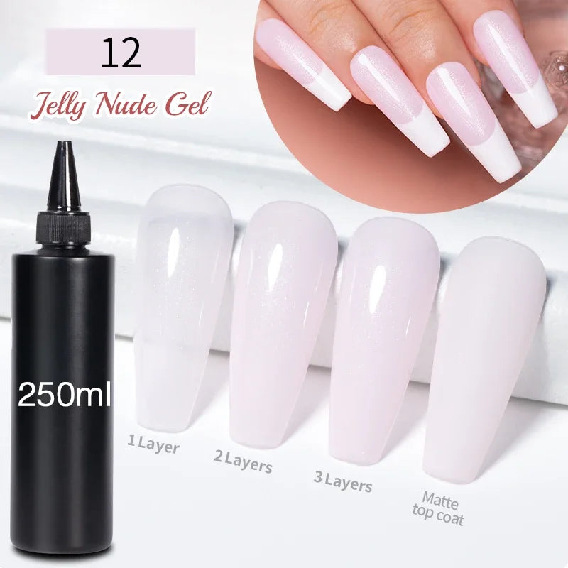 BOZLIN 1KG Super Shinny Top Coat UV Base Gel Polish Matte Top Coat Reinforce Gel Long Lasting Shinning Soak Off Nail Art Varnish