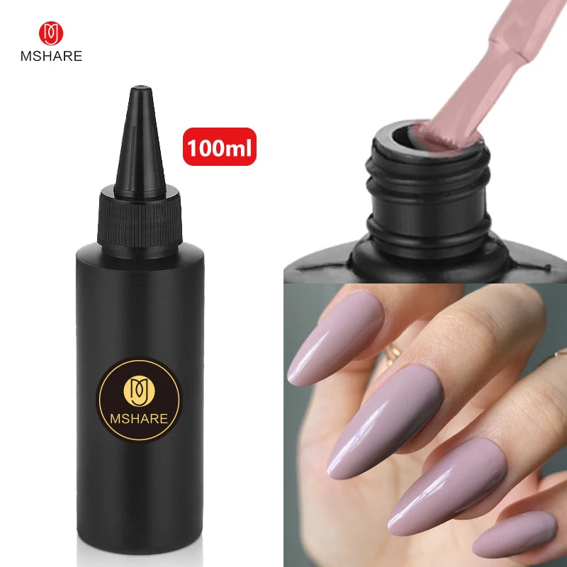 MSHARE 100ML Nail Gel Polish Soak Off UV LED Nails Vernis Semi Permanent Varnish Polish White Red Nail Gel Art