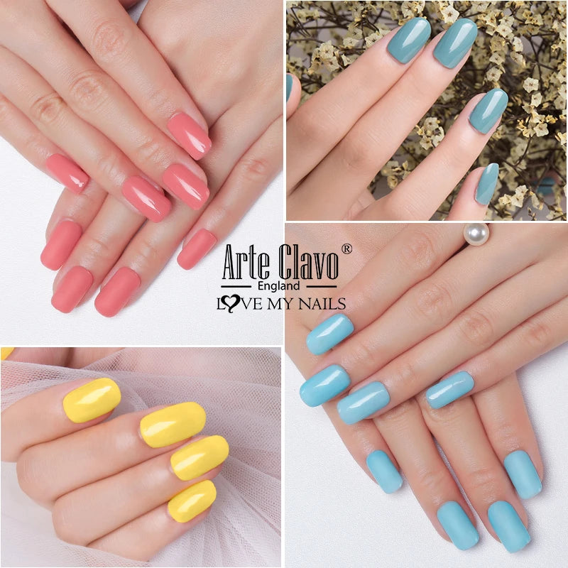 Arte Clavo 10/12/20pcs Gel Nail Polish Set 116 Colors Manicure Semi Permanent Soak Off UV  LED Design Nail Art Gel Varnish Kit