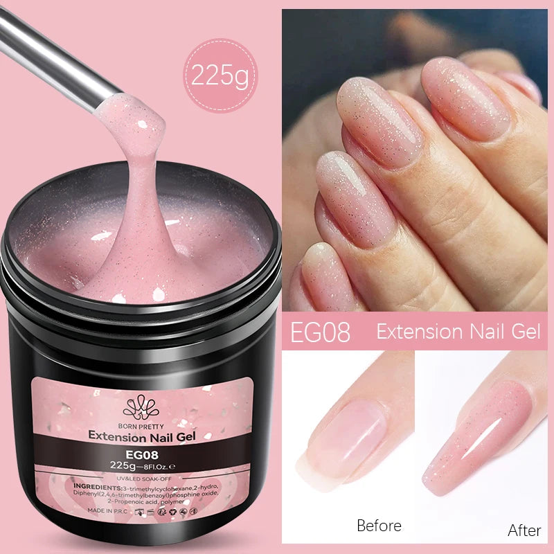 BORN PRETTY 250g Super Strong Nail Glue For False Nail Tips Press On Nails Refilled Package Base Gel Top Coat Matte Top Coat