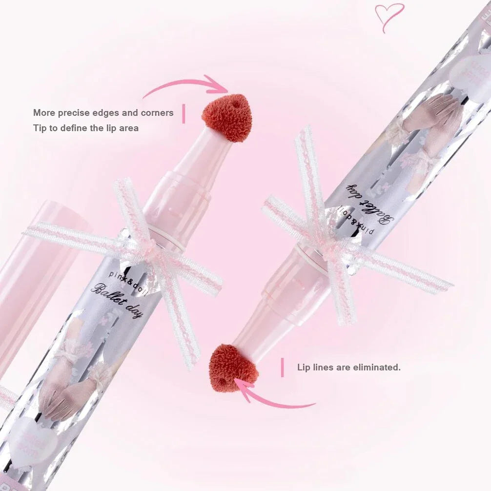 FLORTTE Little Bow Collection Film-forming Lipgloss Non-Stick Lip Glaze Liquid Lipstick Lip Plumper Natural Gloss Finish