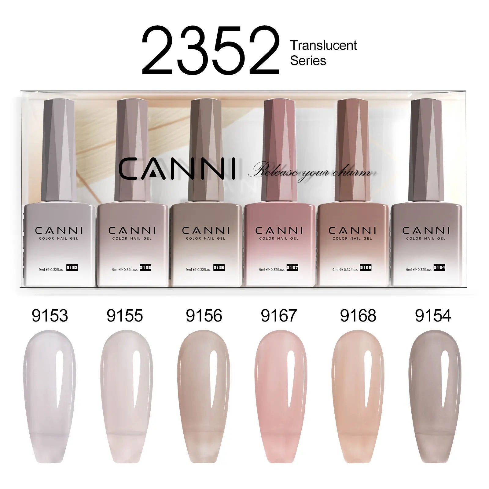 Upgraded HEMA FREE CANNI Nail Gel Polish Kit Light Purple Collection Jelly Pink Natural French Nail Design Soak Off UV LED Nails