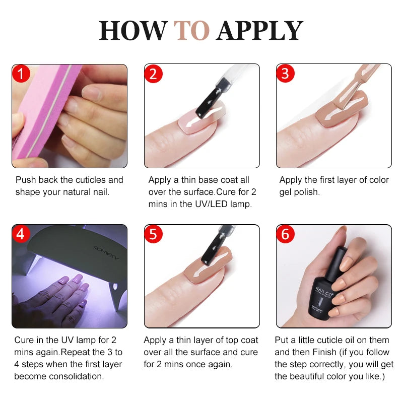 NAILCO 10Pcs 15ml Gel Nail Polish Set Hybrid Varnishes Nails Art Manicure Gel Polish Set Vernis Semi Permanent UV Gel Glue kit