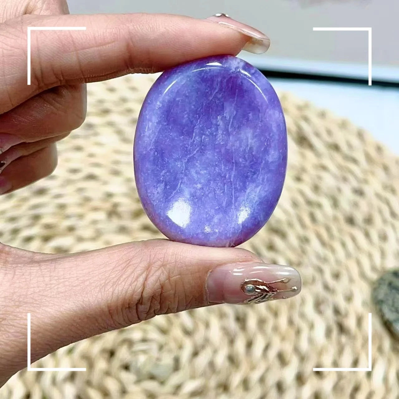 Natural Stone Face Massagers Thumb Forget Worry Stone Decompression Crystal Spiritual Healing Therapy Meditation