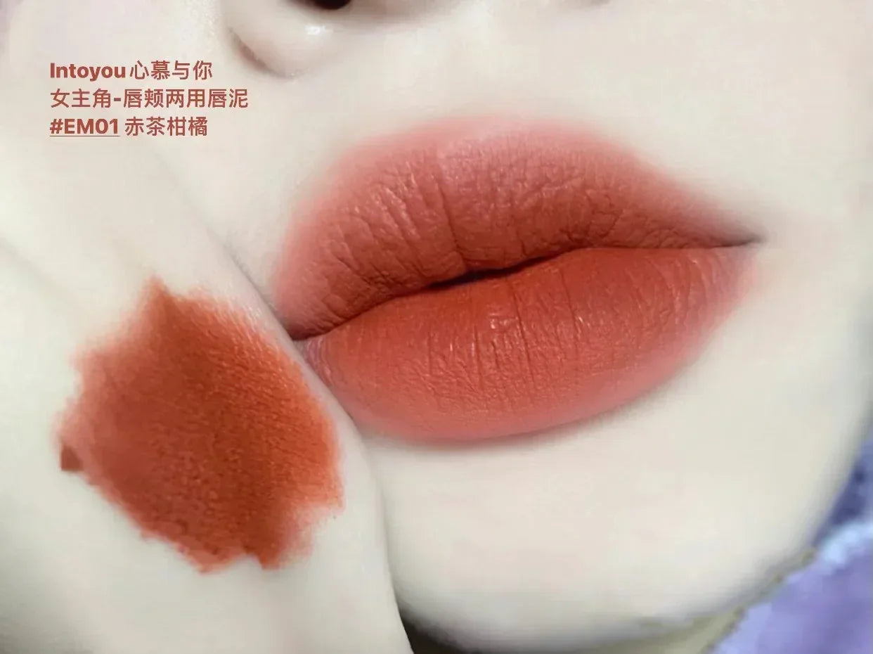 INTO YOU Lip Mud Lip Gloss Velvet Lipstick Lip Glaze Women Makeup Matte Waterproof Long Lasting Red Tint Rare Beauty Cosmetics