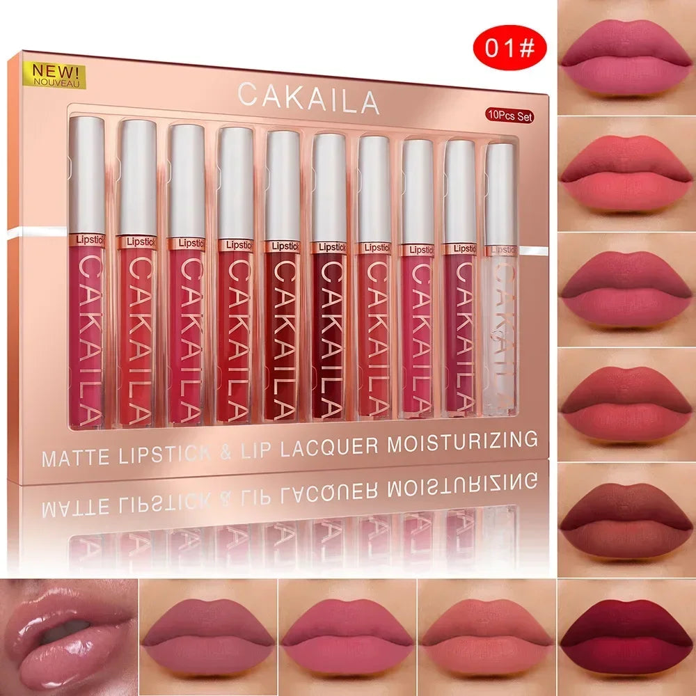 6-12 PCS Lipstick Set Make-up for women Waterproof Long lasting Cosmetics Korean makeup Matte lipstick