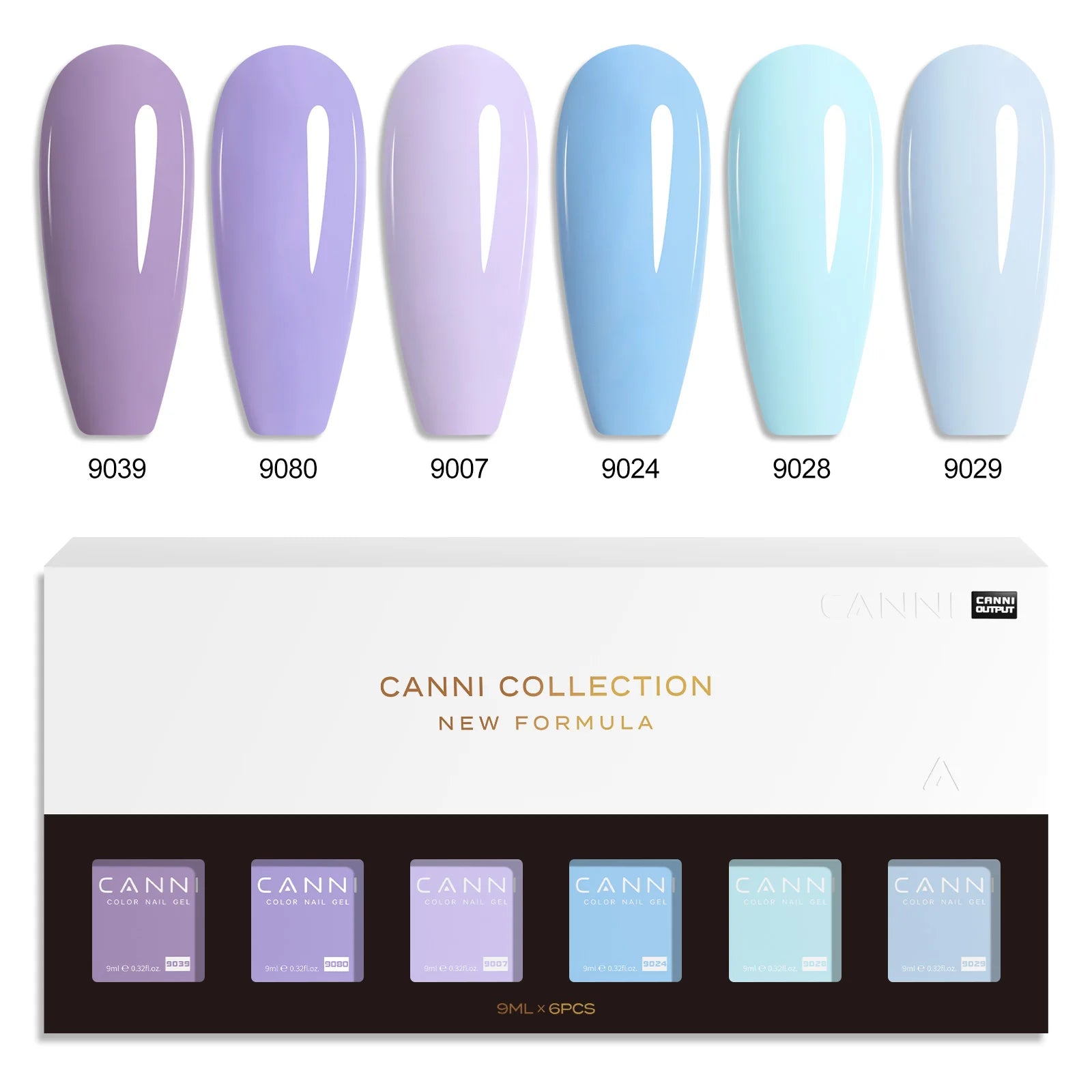 CANNI HEMA FREE 9ml Nail Gel Polish Kit Great Coverage Color Gel Set Nail Manicure Soak Off UV LED Christmas Red Gift Gel Nail