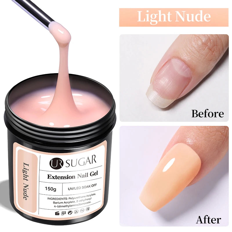 UR SUGAR 150g Rubber Base Gel Nail Polish Sparking Aurora Glitter Rubber Varnish Soak Off Semi permanent UV LED Gel Manicure