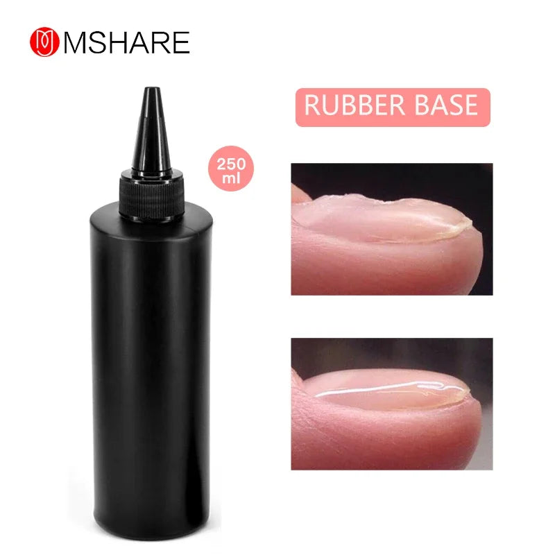 MSHARE No Wipe Top Coat Gel Without Sticky Layer 250ml Non Cleaning Nail Polish Lasting Health Resin UV Varnish