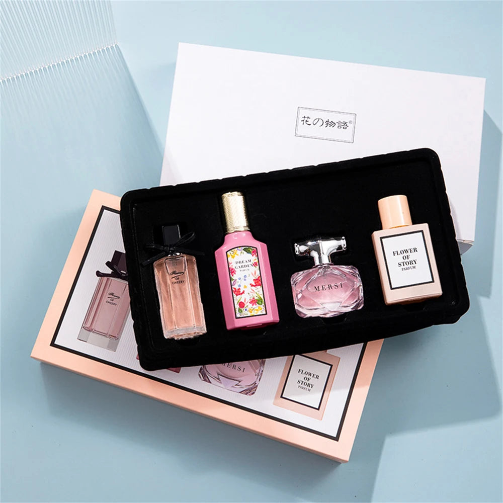 Brand Women Perfume 110ml Gift Box Four Piece Set Eau De Parfum Unisex Pheromone Perfumes Feminino Lasting Scent Health Beauty