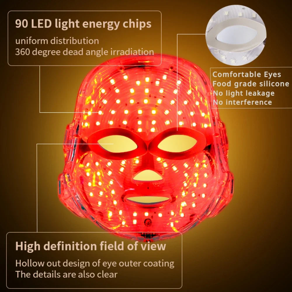7 Colours LED Light Mask Rechargeable LED Mask Skin Care