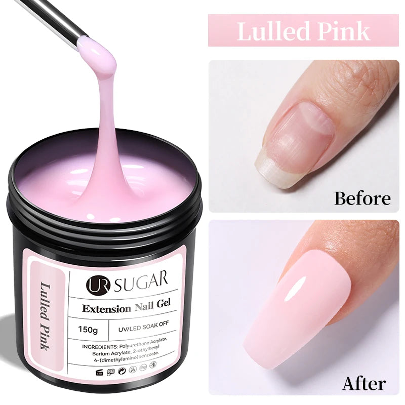 UR SUGAR 150g Rubber Base Gel Nail Polish Sparking Aurora Glitter Rubber Varnish Soak Off Semi permanent UV LED Gel Manicure