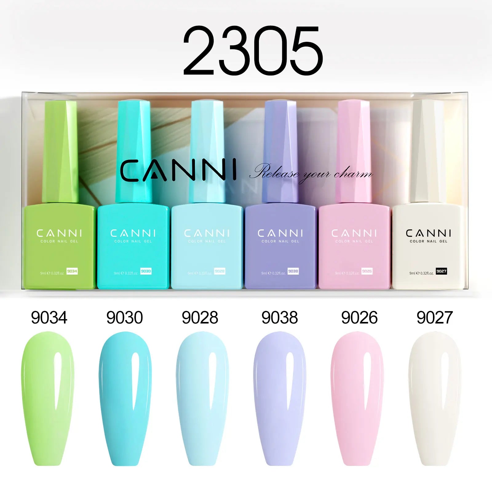 CANNI Gel Nail Polish Kit Upgraded HEMA FREE Classical Gorgeous Color Collection Full Coverage Soak Off UV LED Summer Gel Nails