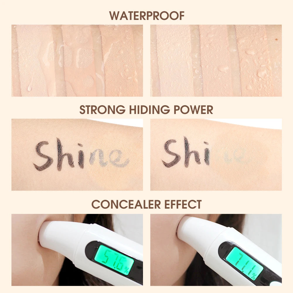 O.TWO.O Cushion Foundation 3 Colors Air Cushion BB Cream Full Coverage Breatheable Concealer Waterproof Face Foundation