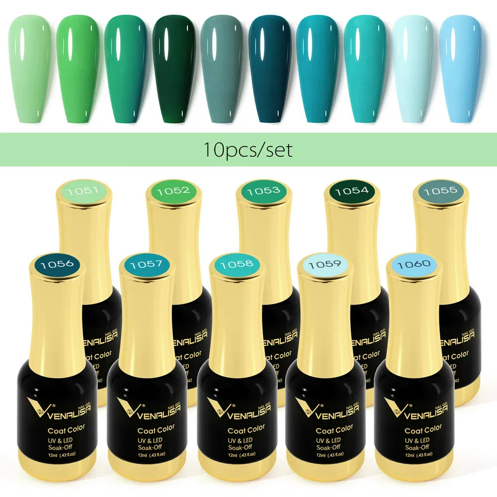 Venalisa Jelly Pink Kit 12ml Gel Nail Polish Full Coverage Platinum Pigment Fall Color Gorgeous Color Soak Off UV LEDGel Varnish