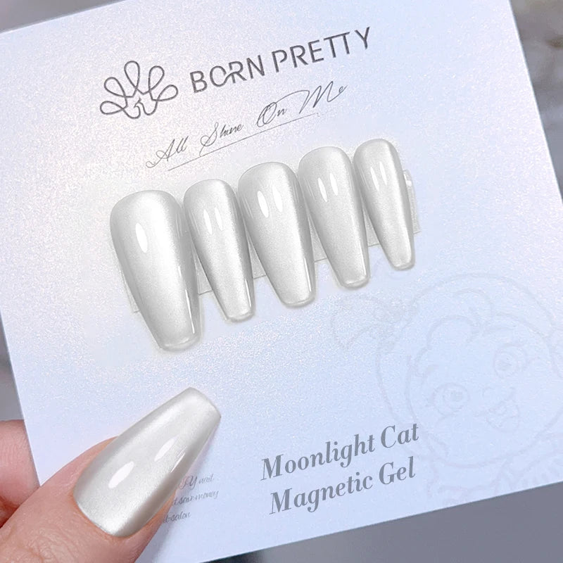BORN PRETTY Sparkling Moonlight Cat Magnetic Gel Polish Set Semi Permanent Soak Off Crystal Gel Nail Polish Kit For Nail Art DIY