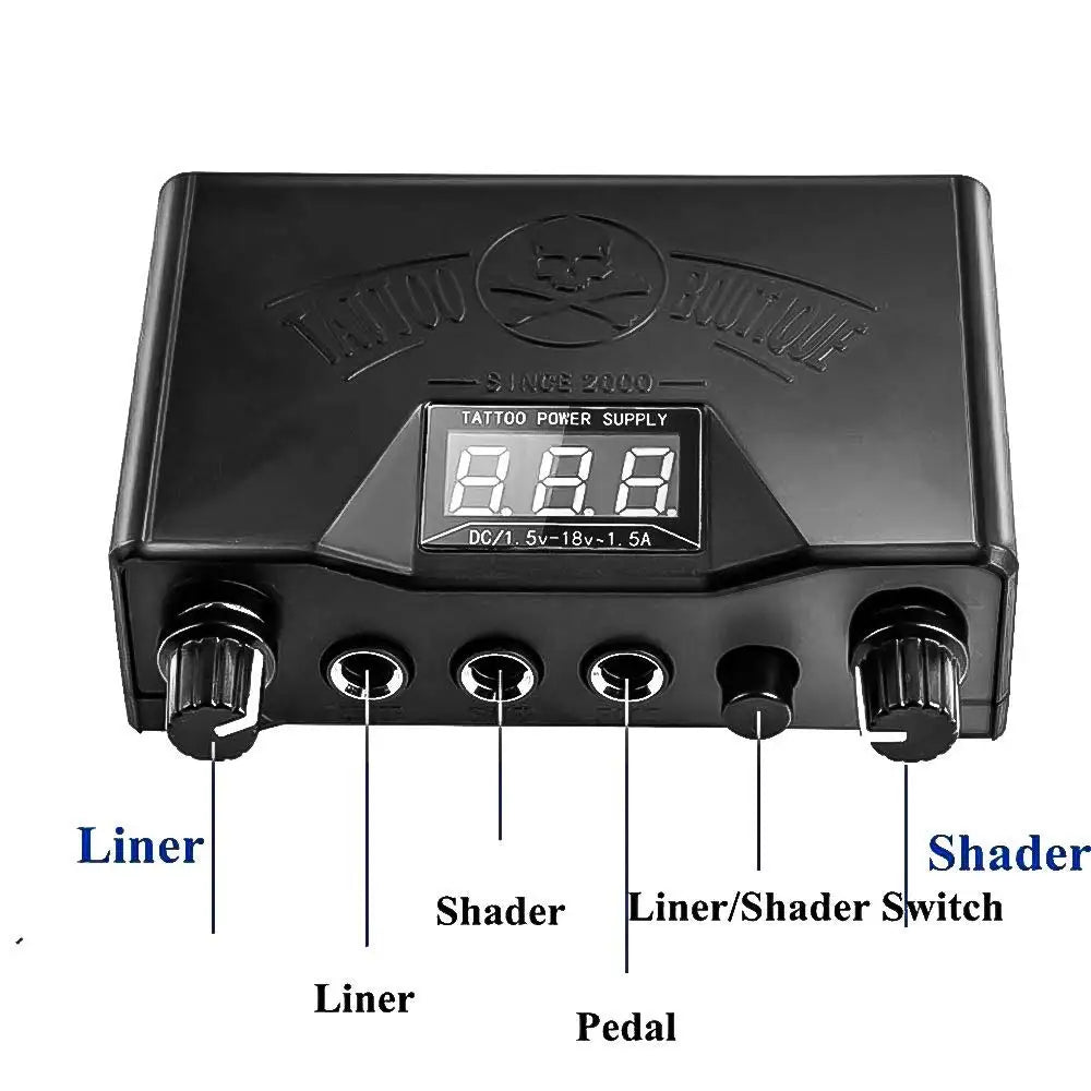 Complete Coil Tattoo Machine Kits Tattoo Gun Set with Power Supply Body Art Tools Permanent Makeup Tattoo Set for Beginner