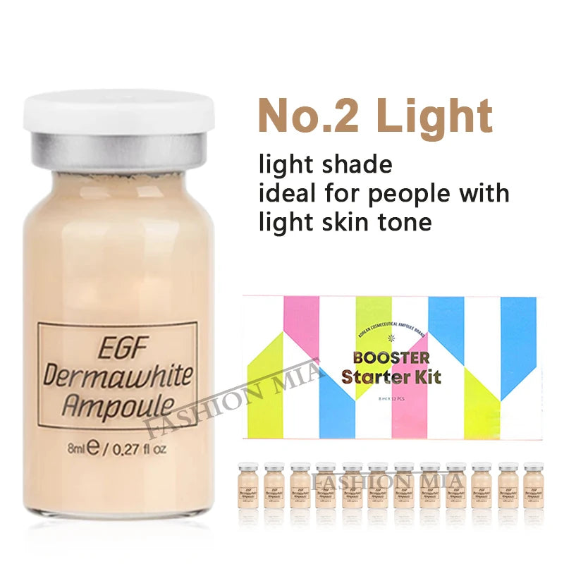 Semi-Permanent BB Cream Glow Ampoule Starter Kit Niacinamide Foundation Liquid Hyaluronic Acid Serum Facial Skin Care Beauty