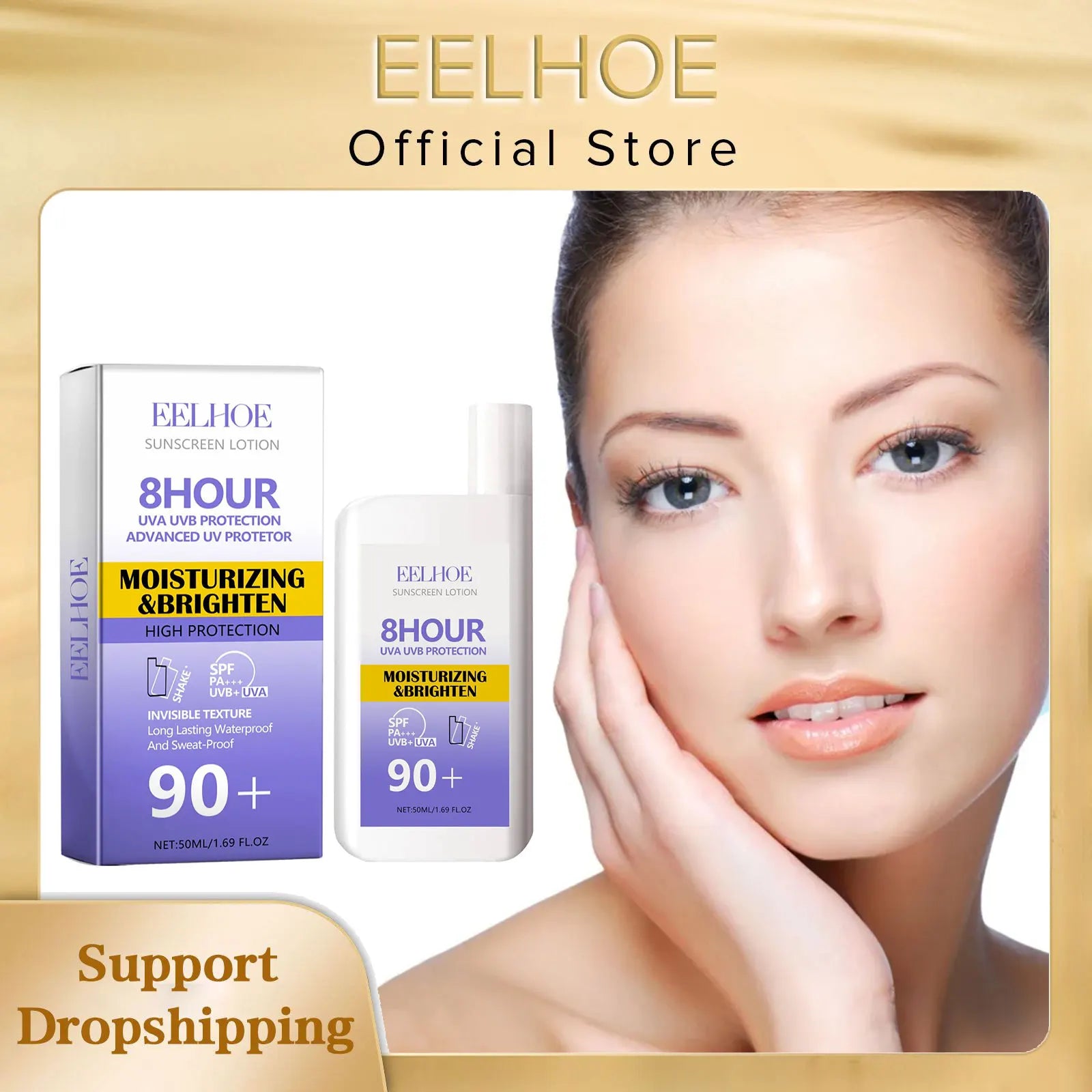 UV Protection Cream Anti Oxidant Sun Block W-Hitening Face Skin Moisturizing Care Shrink Pores Waterproof Anti-Sweat Sun Cream