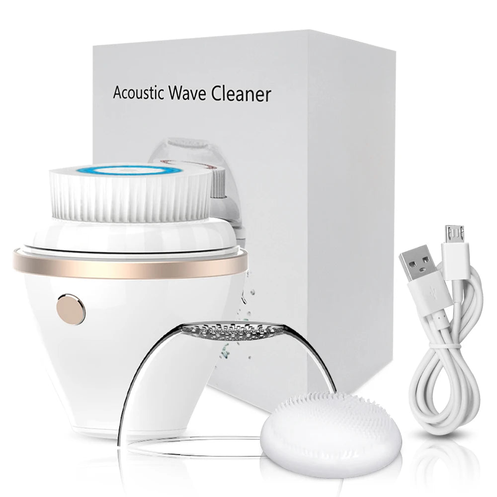 Ultrasonic Electric Cleanser Face Brush Deep Facial Cleansing Brushes Beauty Personal Care Wash Face Cleaner Machine Massagers