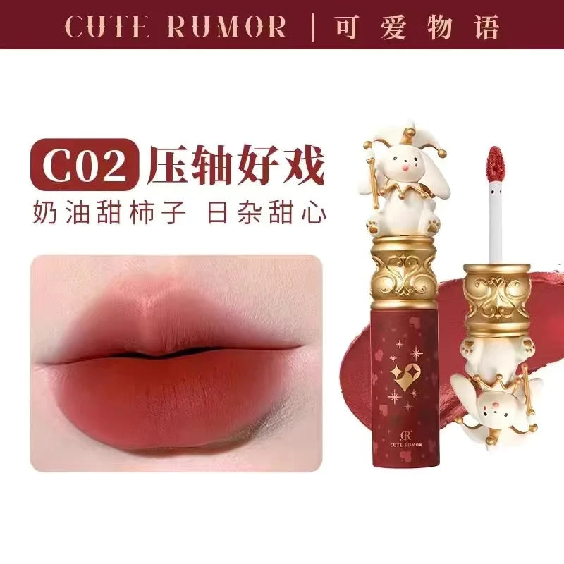 CUTE RUMOR Circus Lip Cream Velvet Lip Glaze Waterproof Vitamin Lipstick Matte Moisturizing Lip Mud