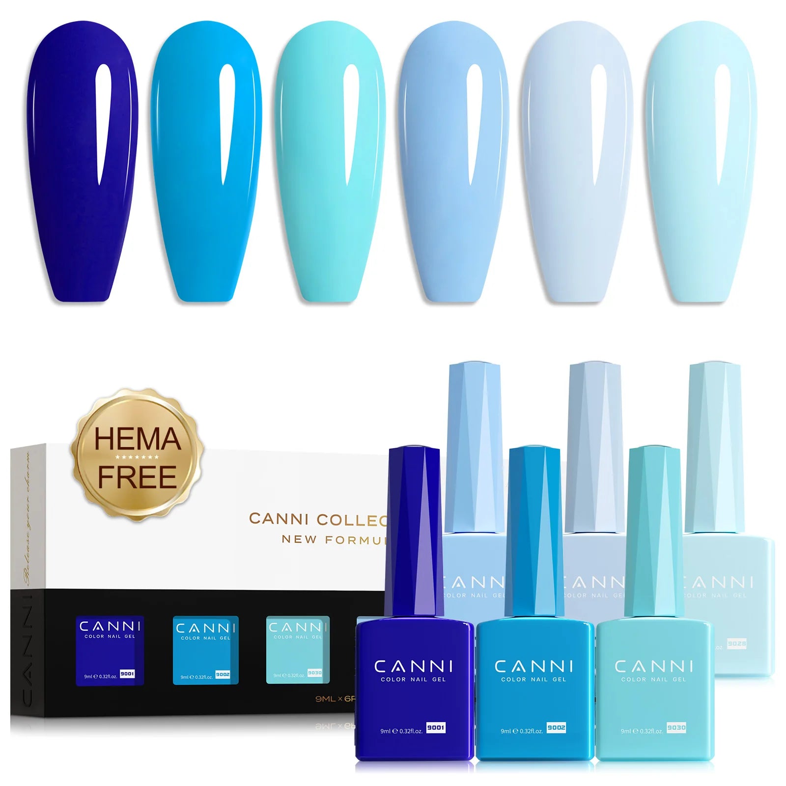 CANNI Nail Gel Polish Set HEMA FREE Gorgeous Color Semi Permanent Full Coverage Pigmented Paint Soak off UV LED Gel Nail Varnish
