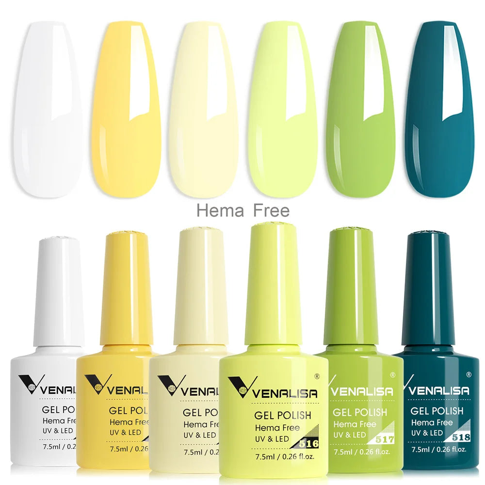 Rose Rubber Base Venalisa Nail Gel Polish Set