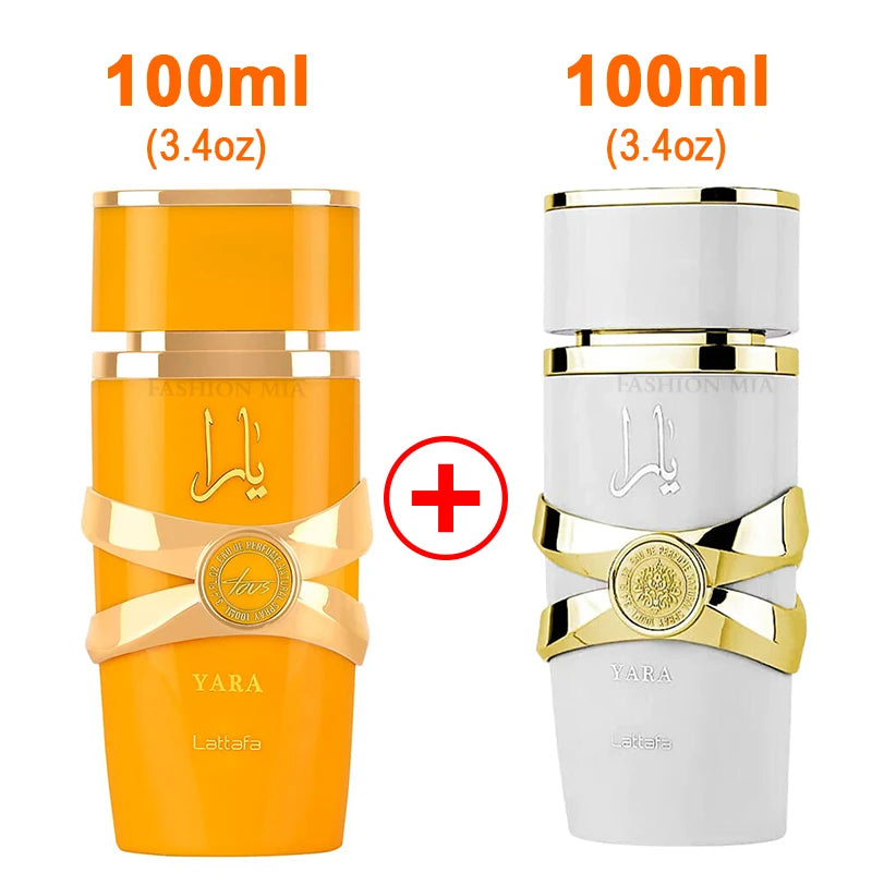 2 Box 3.4oz (100ml) Original Men's Yara Perfume Lasting Fragrance Originals Gift Set Moi Tous Asad Candy Women Arabic perfume