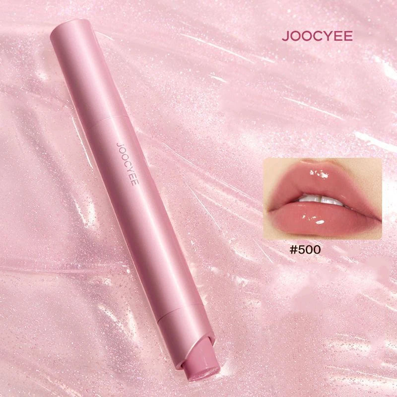 Joocyee Solid Lip Gloss Mirror Water Glossey Mouth Red Lip Glaze Hydrating Lip Color with Vitamin E Shine Finish Lipstick
