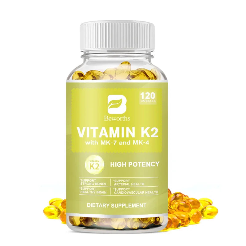 BEWORTHS Vitamin K2 Capsules Support Healthy Bones & Arteries Healthy
