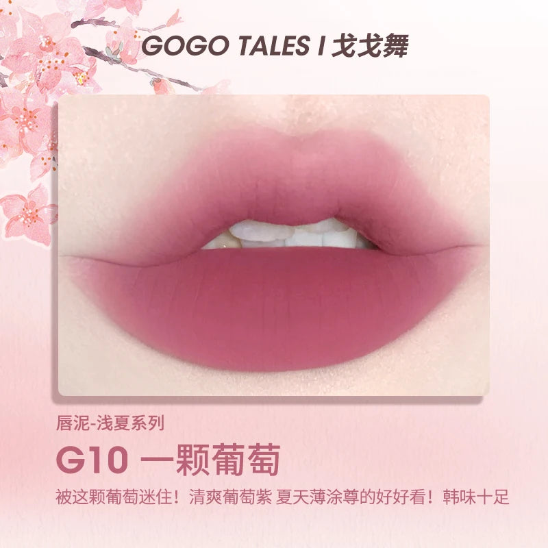 Gogotales Maquillajes Milk Cream Lip Mud Naked Color Matte Velvet Lipstick Vegan Waterproof Lip Glaze Girl korean Makeup
