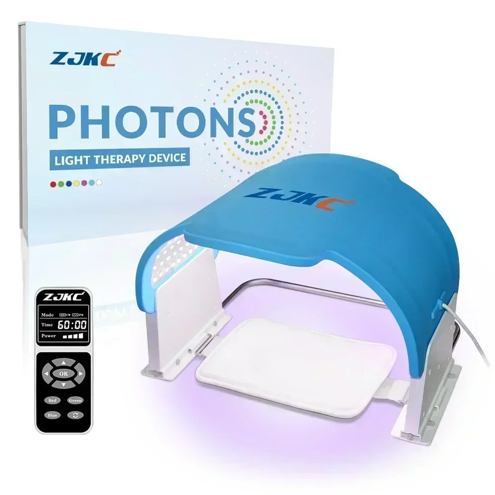 ZJKC 990 Beads LED Light Face Therapy Mask Phototherapy for Skin Rejuvenation Whitening 7 in 1 Aesthetic Professional Led Mask