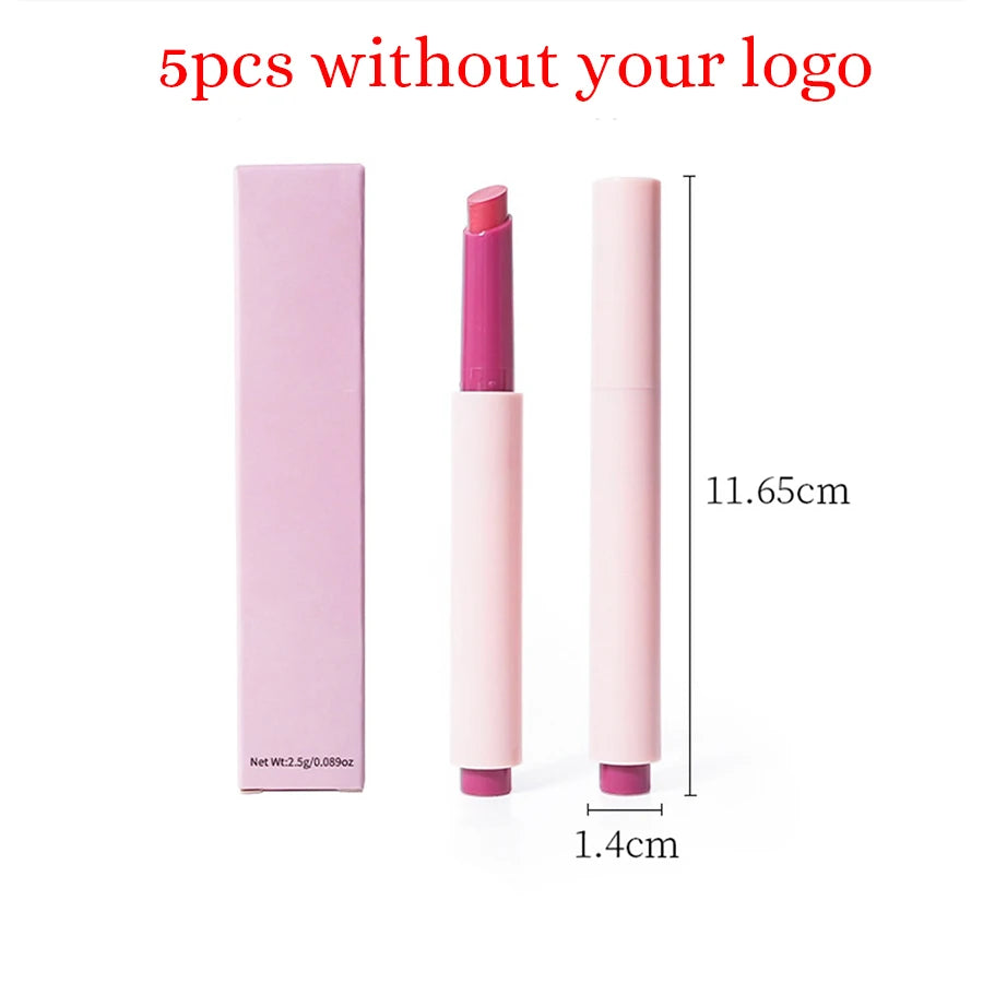 2.5g Private Label 6-color Lipstick Pen Custom Bulk Press-on Waterproof Non-fading Pop-lip Mirror Glaze Water Gloss Makeup Vegan