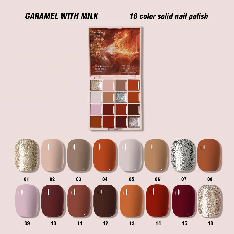 Korean Solid Nail Gel Palette Mud Painting Shinng Glitter Sequin For Nail Art Design Semi Permanent Soak Off UV Gel Varnish