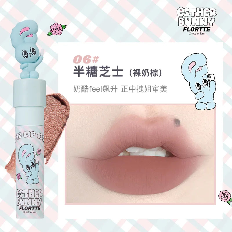 FLORTTE/MIKKO Co Branded Lipstick Milk Cake Lip Cream Soft Lip Mud Lip Glaze Tint Matte Velvet Lipsticks Beauty Korean Cosmetics