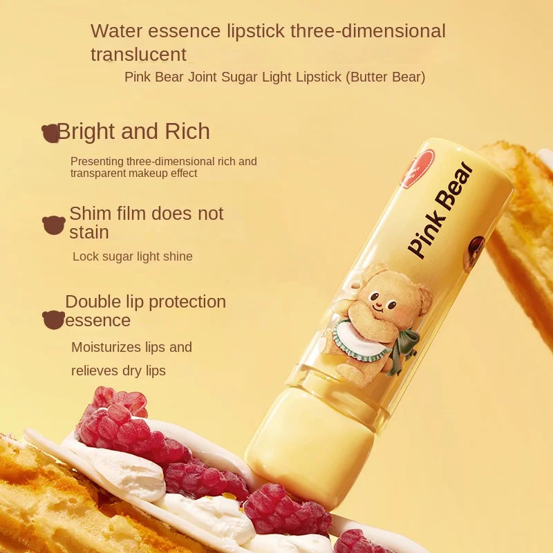 Pinkbear Butter Bear Gift Set Cosmetics Lip Glaze Nourishing Glitter Eyeshadow Makeup Set Box Full 7 Pcs Make Up Kit