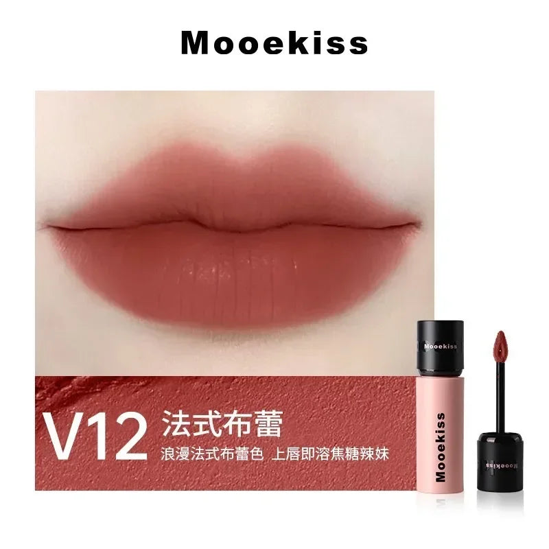 MOOEKISS Liquid Lipstick Lip Glaze Lip Gloss Matte Waterproof Long-Lasting Pretty Makeup Rare Beauty Cosmetic For Female Product