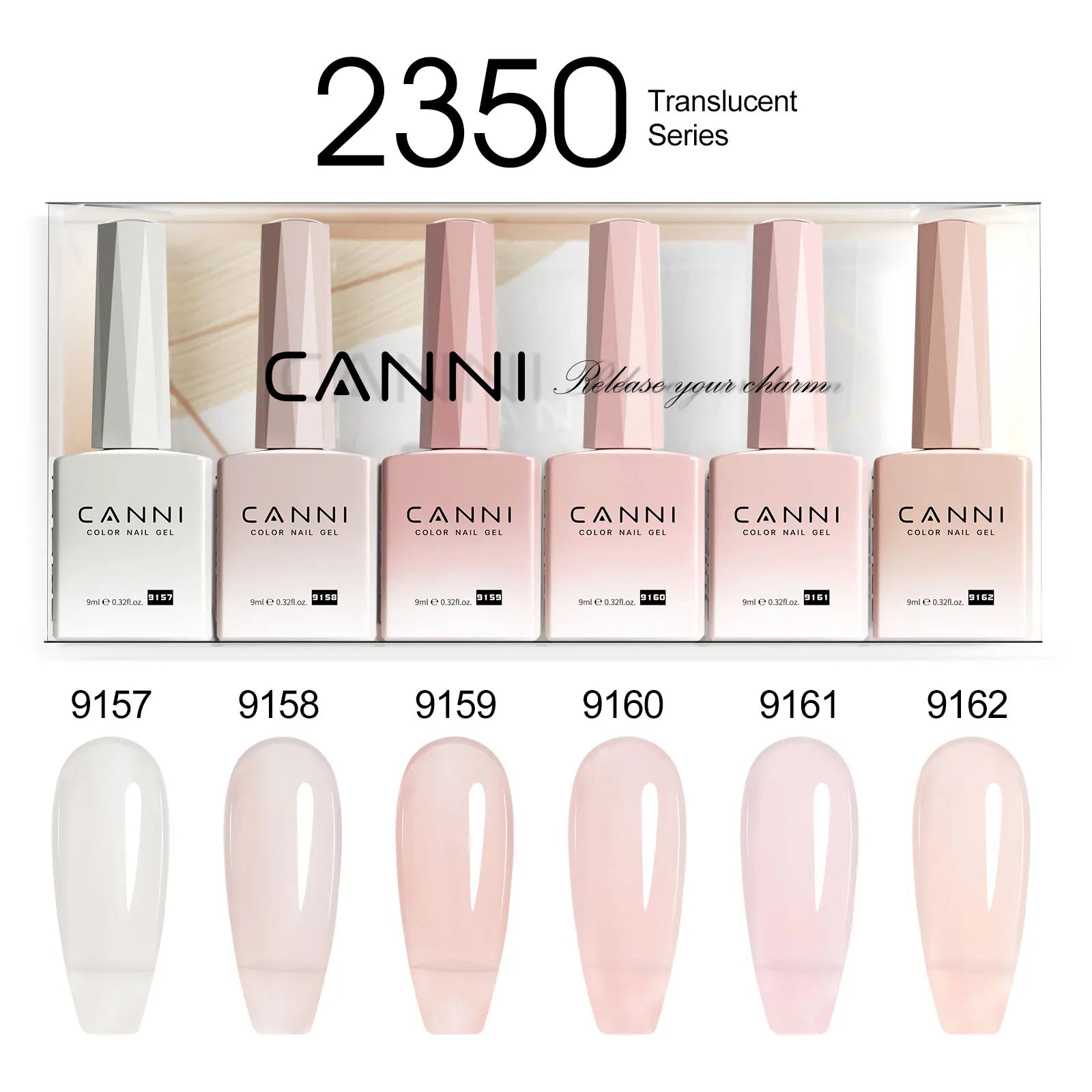 CANNI Nail Gel Polish Set Upgraded HEMA FREE Summer Nails Smooth Texture Ultra Gloss Top Coat Pigmented Gel Soak off UV LED Gel