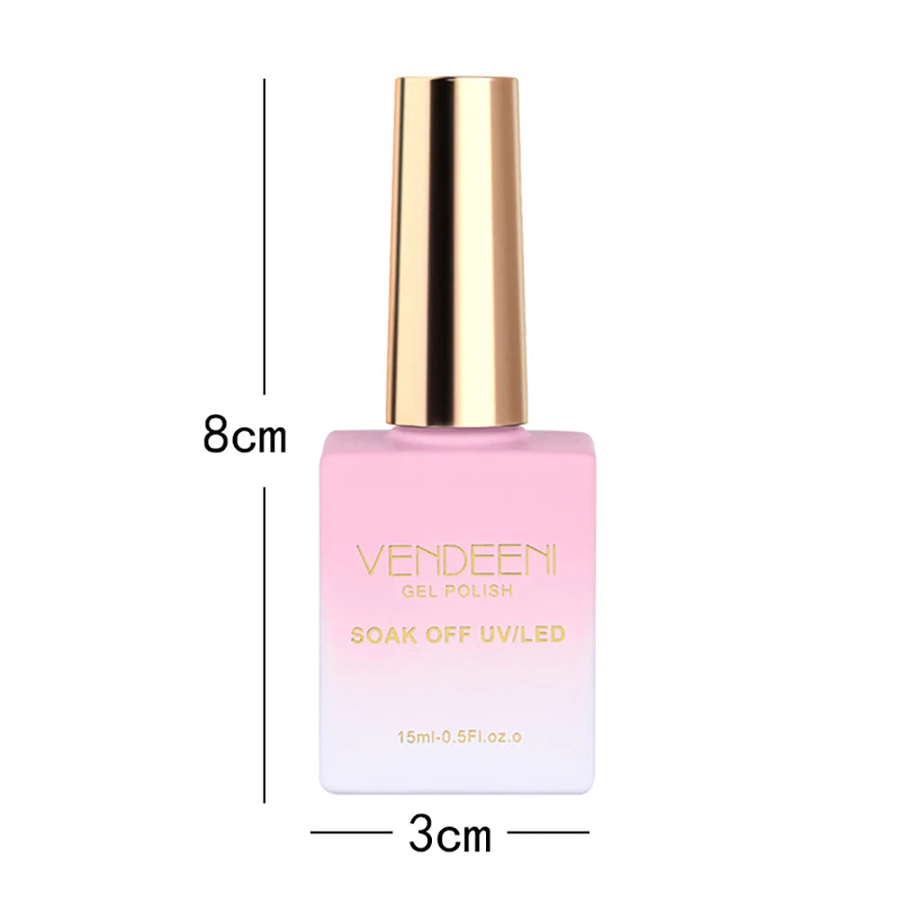 Vendeeni 15ml 9 Colors Fluorescent Glitter Sequins Nail Gel Polish Neon Color Nail Art Manicure Soak Off Enamel UV Gel Varnish