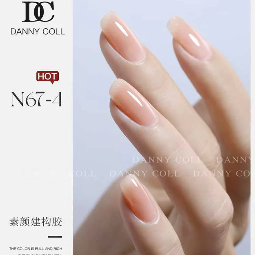 5pcs Skin Nude Color Pink Jelly Quick Building Gel Nail Polish Kit Semi Transparent UV Soak Off Gel Lacquer Finger Extension