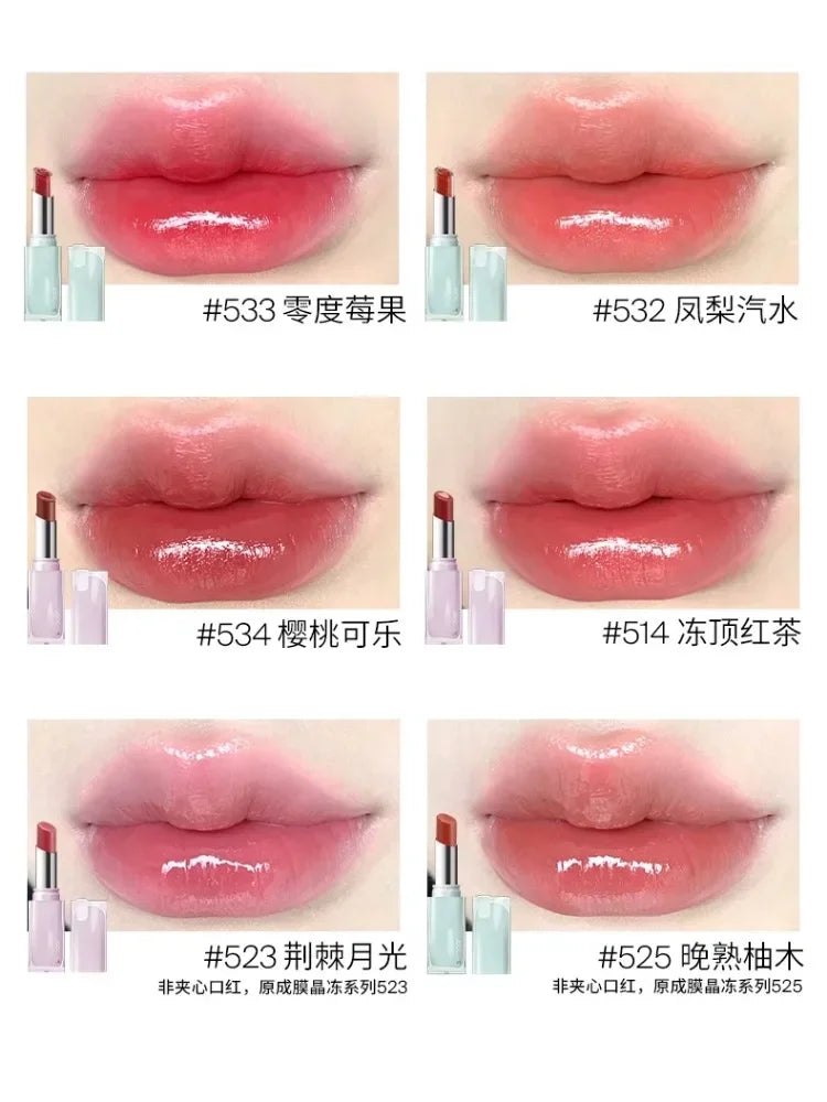 Joocyee Sandwiching Jelly Lipstick Lip Gloss Lovely Love Peaches Moisturizing Lip Glaze Women's Makeup Rare Beauty Cosmetics