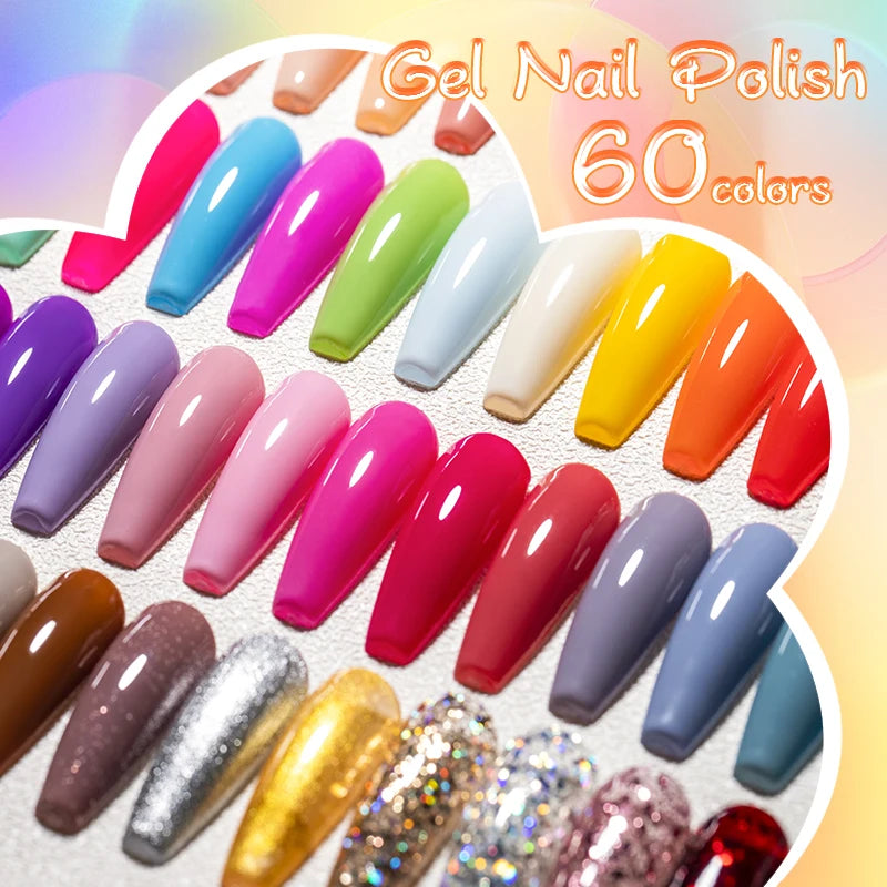 MTSSII 10Pcs/Set 10ml Glass Bottle Gel Nail Polish Nail Supplies Pink Nude Milky White UV Gel LED Nail Art Varnish For Nails